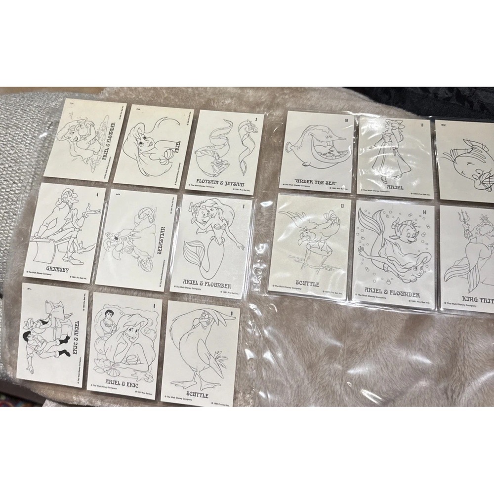 1991 Disney Pro Set Ariel The Little Mermaid Cards Base 90 Sketch 15 Stand Ups15